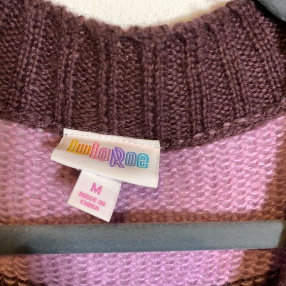 LuLaRoe Lucille Cardigan Boyfriend Colorblock - Picture 4 of 7